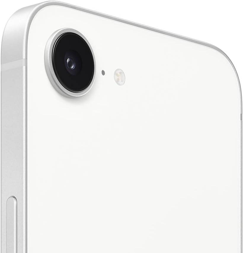 Frente e traseira do iPhone 16e em acabamento preto